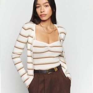 Reformation Ava Cashmere Tank and Cardi Set